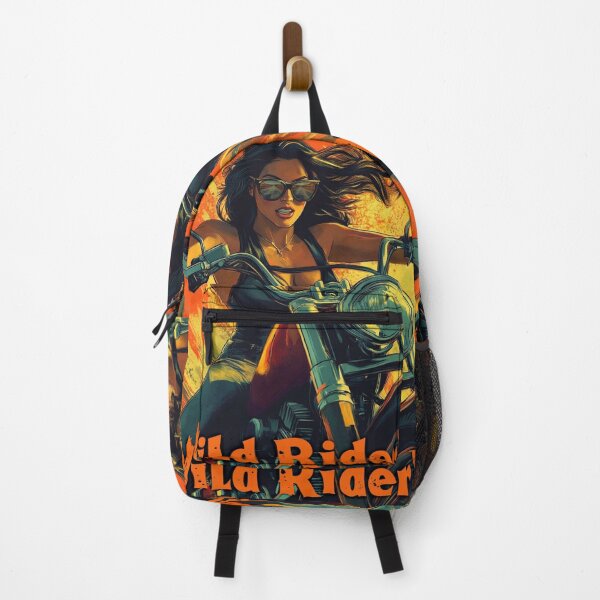 Item preview, Wild Rider - Biker Girl Motorcycle Retro Comic Art Vintage Chopper Woman Rider Gift designed and sold by Vicky021.