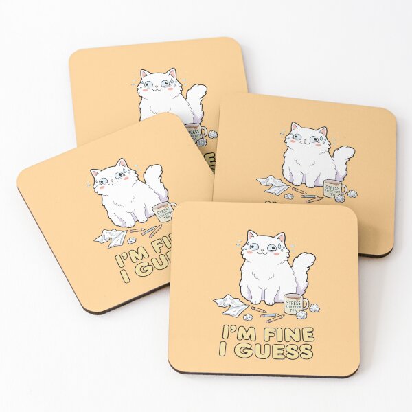 Item preview, I'm Fine I Guess - Emotionally Exhausted Cat designed and sold by Wennity.