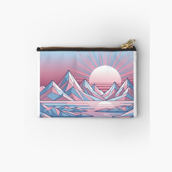 Item preview, Retro 80s Transgender Pride Sunrise- Aesthetic Synthwave Landscape designed and sold by Wittylayer.