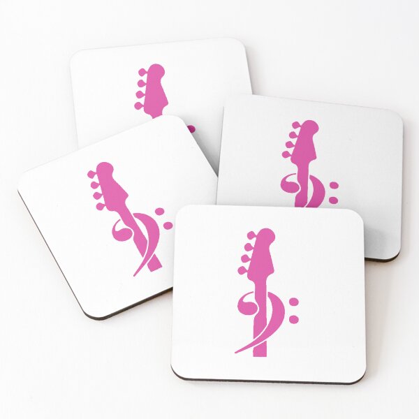 Item preview, Bass Clef Bass Neck Cerise designed and sold by Ukulaliens.
