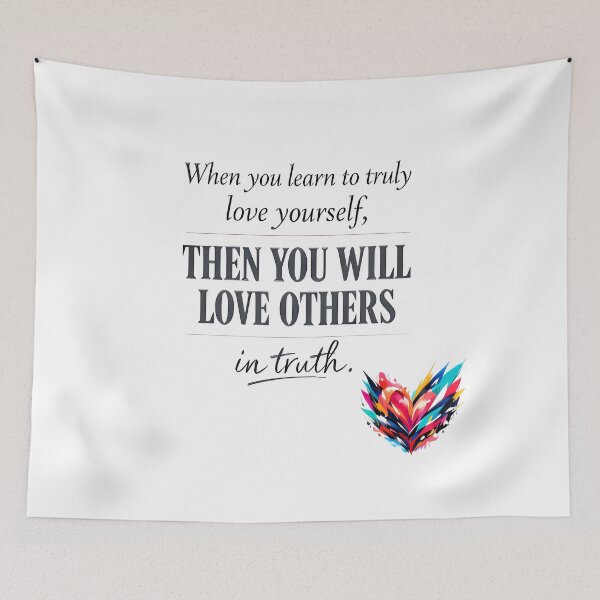 Item preview, Self Love and Truth Quote Colorful Heart designed and sold by AltaDimension.