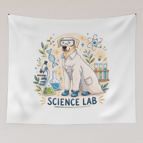 Item preview, Aesthetic Science lab, lab dog, science dog designed and sold by labstud.