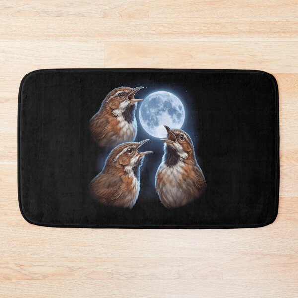 Item preview, Puff Throated Babbler Howling Moon Art Bird Lover Birding designed and sold by TerryConnells.
