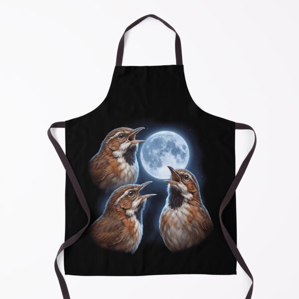 Item preview, Puff Throated Babbler Howling Moon Art Bird Lover Birding designed and sold by TerryConnells.