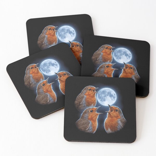 Item preview, Robin Howling Moon Art Bird Lover Birding designed and sold by TerryConnells.