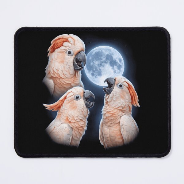Item preview, Salmon Crested Cockatoo Howling Moon Art Parrot Lover designed and sold by TerryConnells.