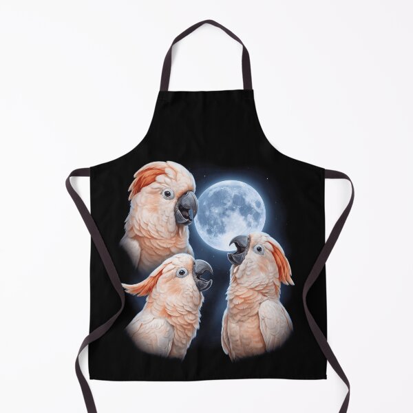 Item preview, Salmon Crested Cockatoo Howling Moon Art Parrot Lover designed and sold by TerryConnells.