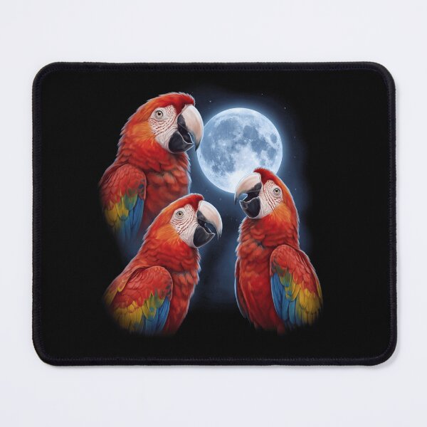Item preview, Scarlet Macaw Howling Moon Art Parrot Lover designed and sold by TerryConnells.