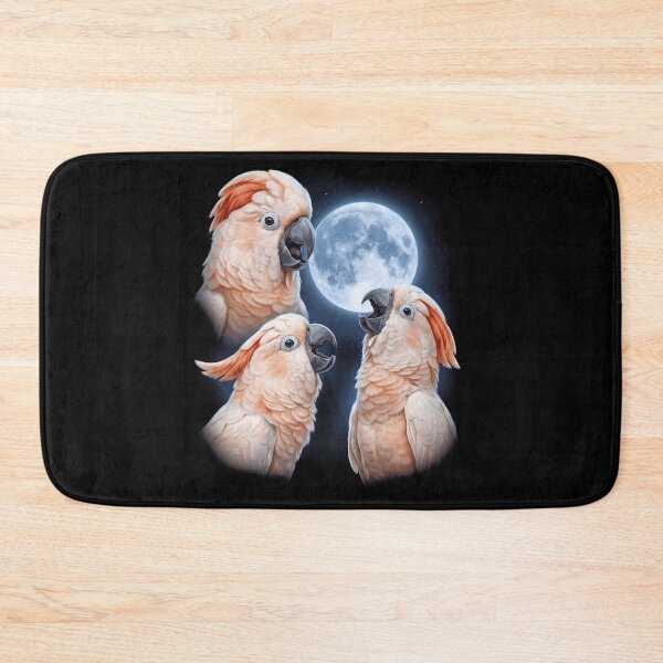 Item preview, Salmon Crested Cockatoo Howling Moon Art Parrot Lover designed and sold by TerryConnells.