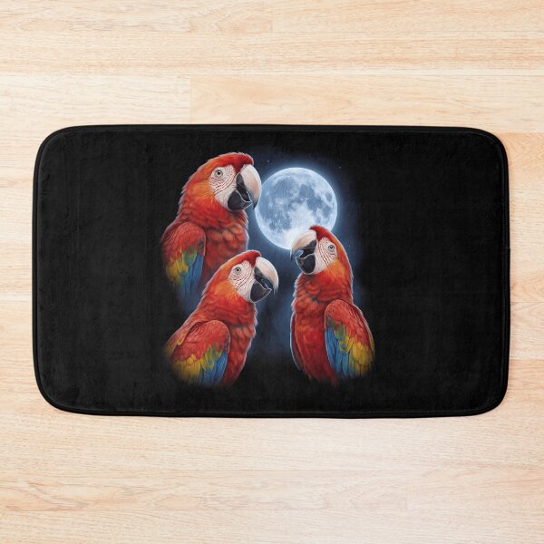 Item preview, Scarlet Macaw Howling Moon Art Parrot Lover designed and sold by TerryConnells.