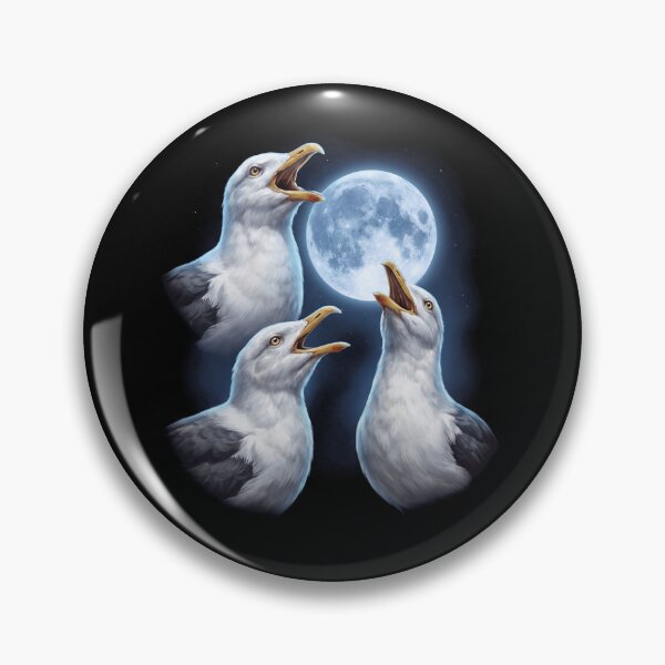 Item preview, Seagull Howling Moon Art Bird Lover Birding designed and sold by TerryConnells.