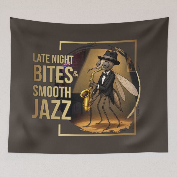 Item preview, Mosquito Jazz Night - late night bites&smooth jazz designed and sold by GraphicComet.