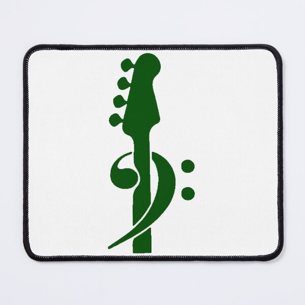 Item preview, Bass Clef Bass Neck Forest Green designed and sold by Ukulaliens.