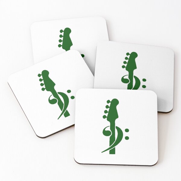 Item preview, Bass Clef Bass Neck Forest Green designed and sold by Ukulaliens.