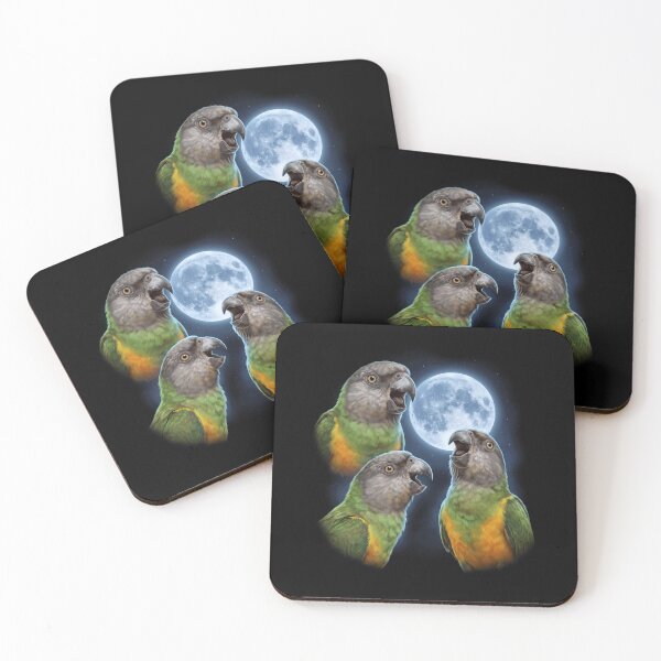 Item preview, Senegal Parrot Howling Moon Art Parrot Lover designed and sold by TerryConnells.