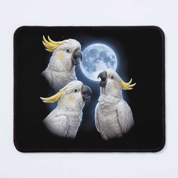 Item preview, Sulphur Crested Cockatoo Howling Moon Art Parrot Lover designed and sold by TerryConnells.
