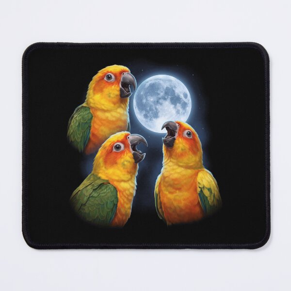 Item preview, Sun Conure Howling Moon Art Parrot Lover designed and sold by TerryConnells.