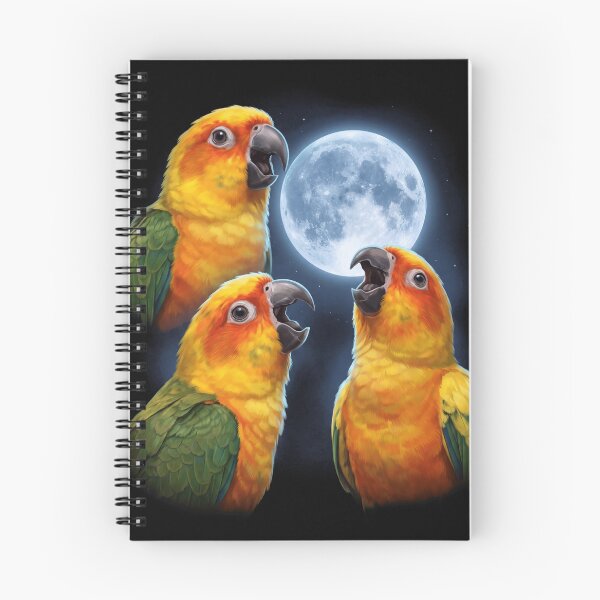 Item preview, Sun Conure Howling Moon Art Parrot Lover designed and sold by TerryConnells.