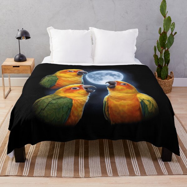 Item preview, Sun Conure Howling Moon Art Parrot Lover designed and sold by TerryConnells.