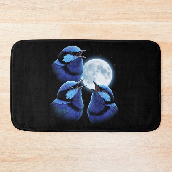 Item preview, Superb Fairy wren Howling Moon Art Bird Lover Birding designed and sold by TerryConnells.