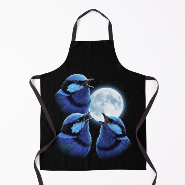 Item preview, Superb Fairy wren Howling Moon Art Bird Lover Birding designed and sold by TerryConnells.