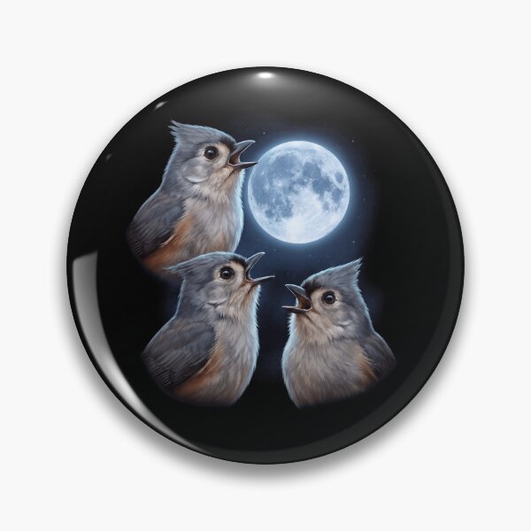 Item preview, Tufted Titmouse Howling Moon Art Bird Lover Birding designed and sold by TerryConnells.