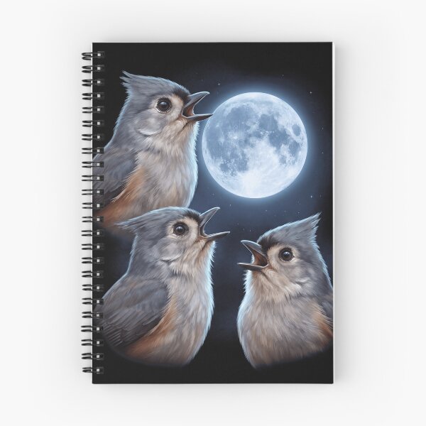 Item preview, Tufted Titmouse Howling Moon Art Bird Lover Birding designed and sold by TerryConnells.