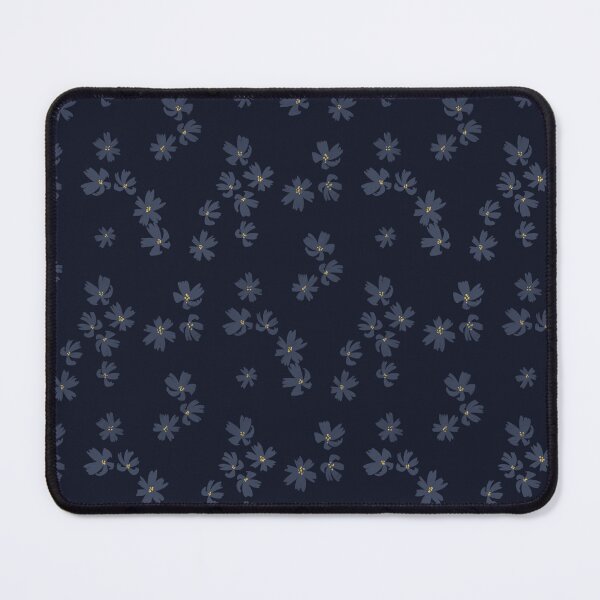 Item preview, Navy Cosmos Flower Ditsy Painterly Floral Art Hand Drawn Scattered Pattern designed and sold by studiomamabara.