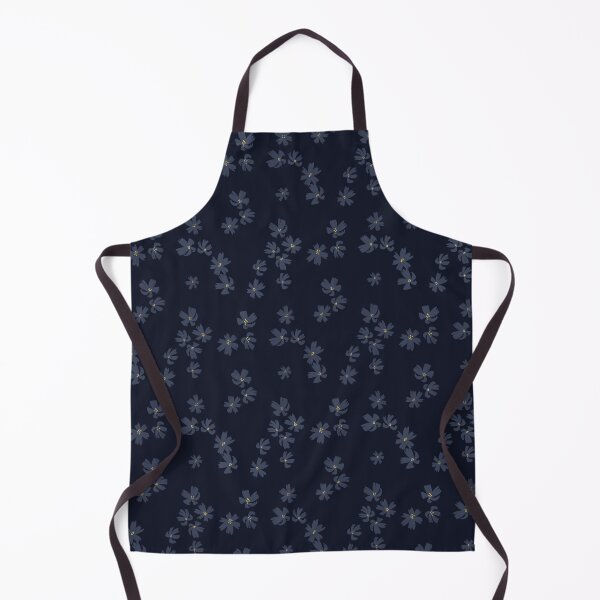 Item preview, Navy Cosmos Flower Ditsy Painterly Floral Art Hand Drawn Scattered Pattern designed and sold by studiomamabara.