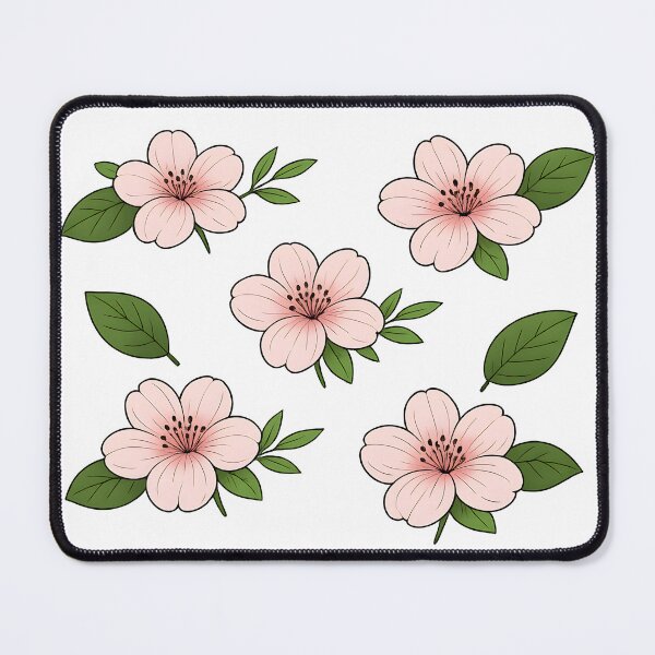 Item preview, Pink Floral Green Leaf Botanical Pattern designed and sold by Byte-shirt.