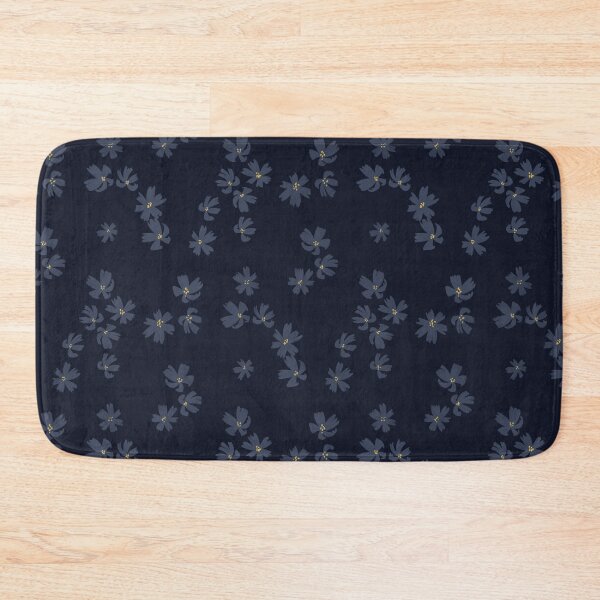 Item preview, Navy Cosmos Flower Ditsy Painterly Floral Art Hand Drawn Scattered Pattern designed and sold by studiomamabara.