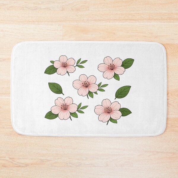 Item preview, Pink Floral Green Leaf Botanical Pattern designed and sold by Byte-shirt.