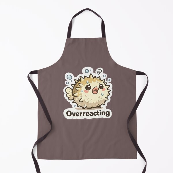 Item preview, Overreacting Pufferfish Meme | Cute Dramatic Fish Relatable Sticker Design designed and sold by BabyStark.