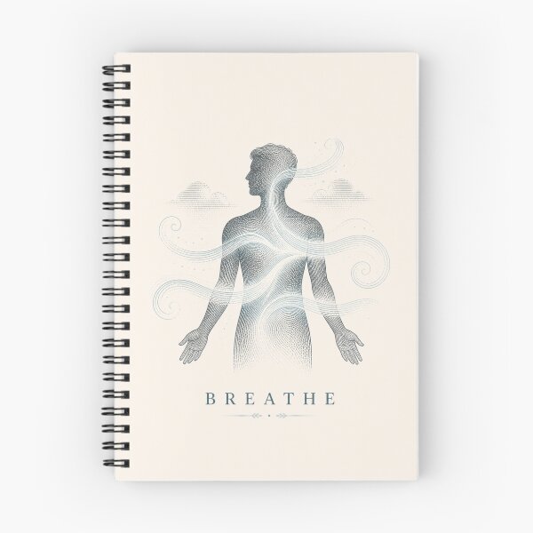 Artikelvorschau, Atme Minimal Mindfulness Ästhetik T-Shirt entworfen und verkauft von MaynyStudio.