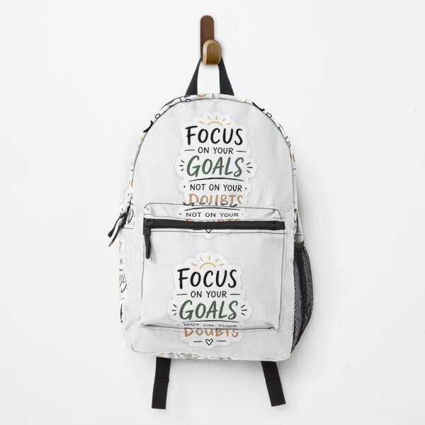 Item preview, Focus On Your Goals Sticker | Minimal Motivational Quote Design designed and sold by Ishratparween11.