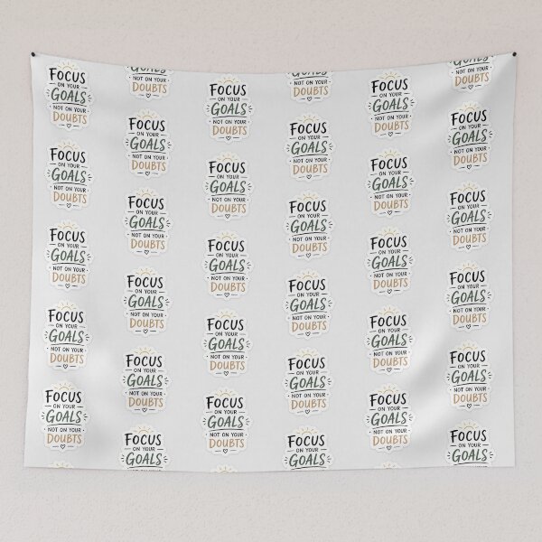 Item preview, Focus On Your Goals Sticker | Minimal Motivational Quote Design designed and sold by Ishratparween11.