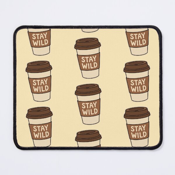 Item preview, 'Stay Wild' Coffee Lover Sticker Cute Retro Aesthetic Design designed and sold by Olivra.