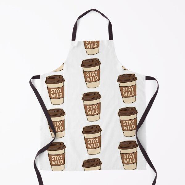 Item preview, 'Stay Wild' Coffee Lover Sticker Cute Retro Aesthetic Design designed and sold by Olivra.