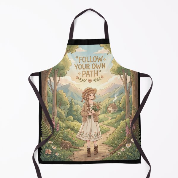 Item preview, Anime Forest Adventure Quote Follow Your Own Path Inspirational Cozy Manga Design designed and sold by Im-Ara.