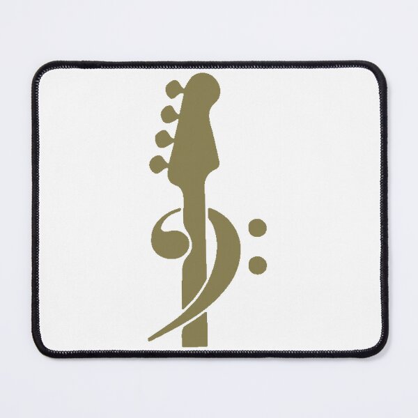 Item preview, Bass Clef Bass Neck Khaki designed and sold by Ukulaliens.