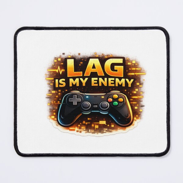 Item preview, Lag Is My Enemy Funny Gamer Gaming Controller Meme Sticker designed and sold by Artbysarmina.