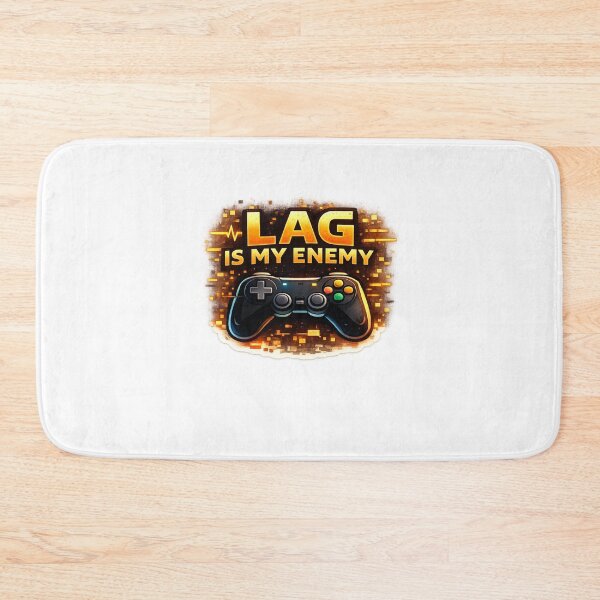 Item preview, Lag Is My Enemy Funny Gamer Gaming Controller Meme Sticker designed and sold by Artbysarmina.