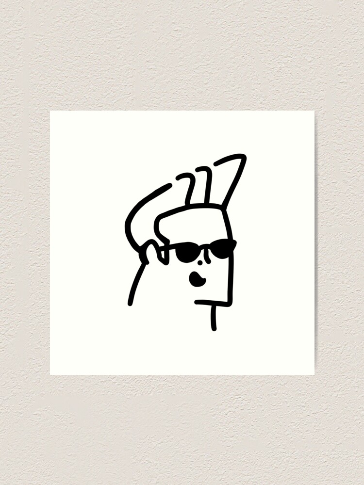 Johnny Bravo Jb Line Art Adult Tank Top