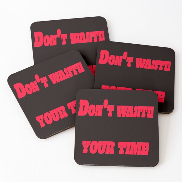 Item preview, Don't Waste Your Time - Motivational Quote Typography Art designed and sold by MOHAMEDNOOR428.