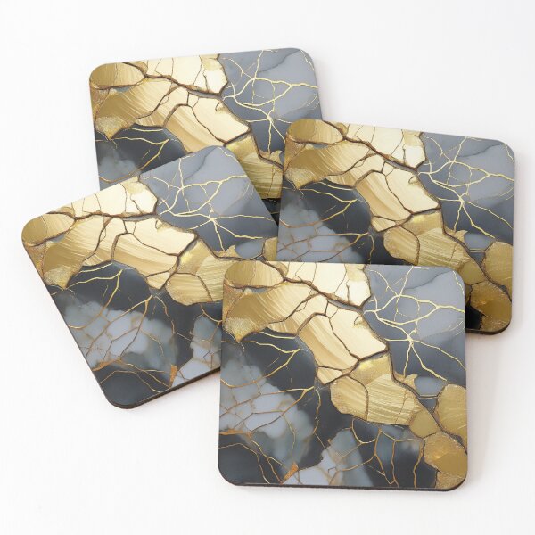 Item preview, Abstract art in Kintsugi style designed and sold by Photopat.