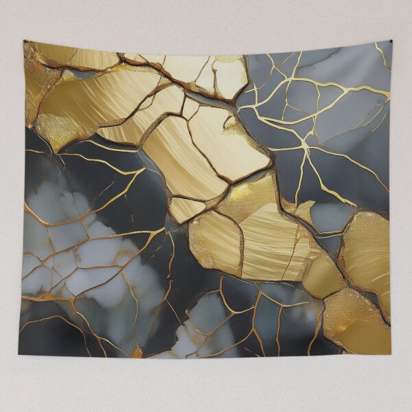 Item preview, Abstract art in Kintsugi style designed and sold by Photopat.