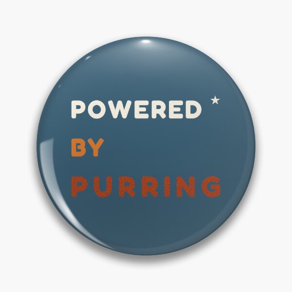 Item preview, Powered by Purring – Retro Blue Cat Typography Design designed and sold by MyFotodrive.