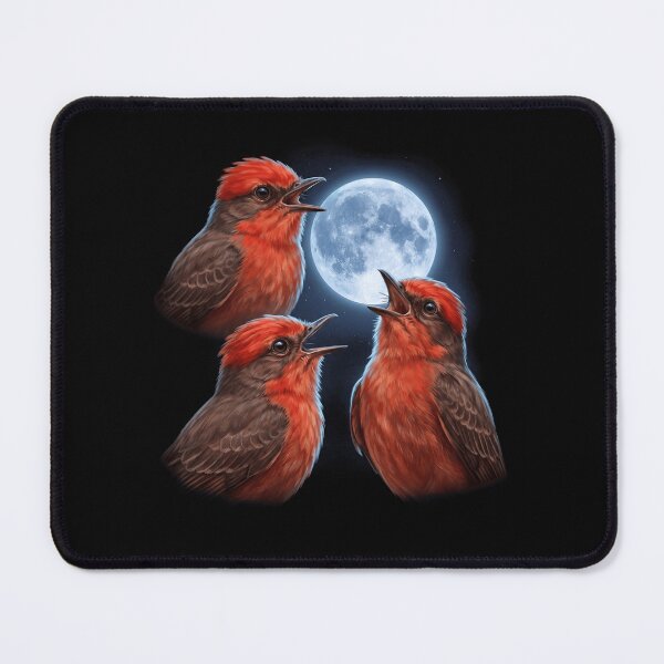 Item preview, Vermilion Flycatcher Howling Moon Art Bird Lover Birding designed and sold by TerryConnells.