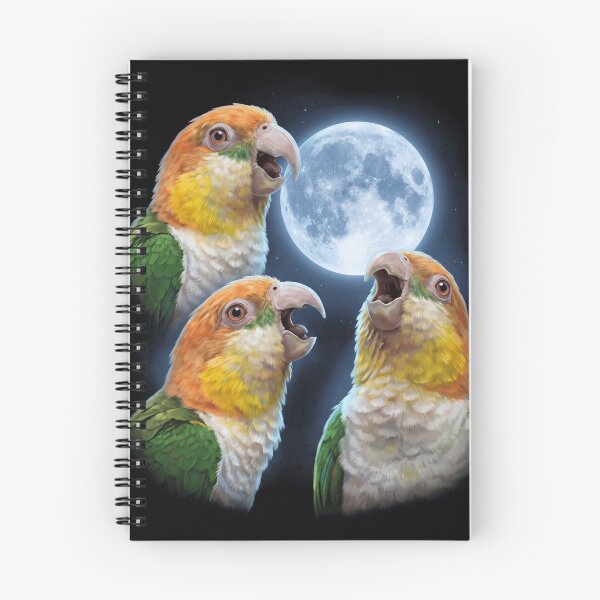 Item preview, White Bellied Caique Howling Moon Art Parrot Lover designed and sold by TerryConnells.