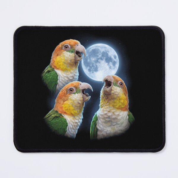 Item preview, White Bellied Caique Howling Moon Art Parrot Lover designed and sold by TerryConnells.